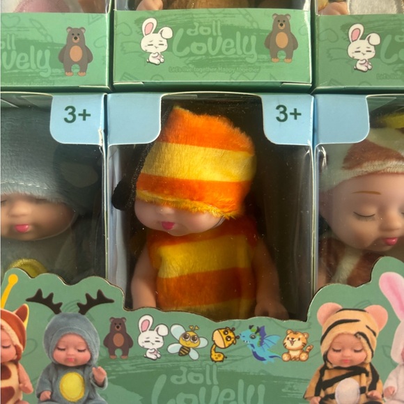 Set of 6 Mini Dolls Lovely Animal Costume Set NEW - Picture 3 of 7